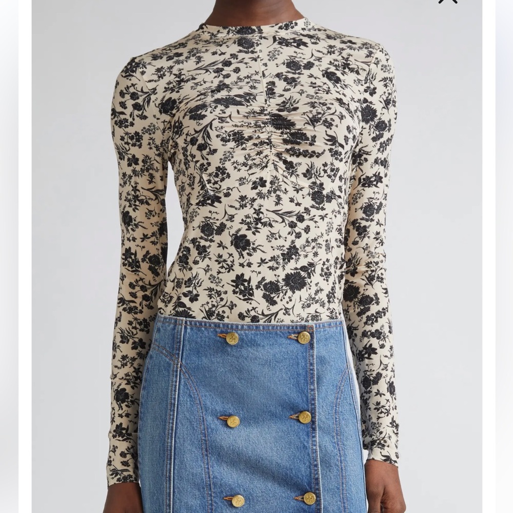 Ulla Johnson Aurelia Long Sleeve in White Garden